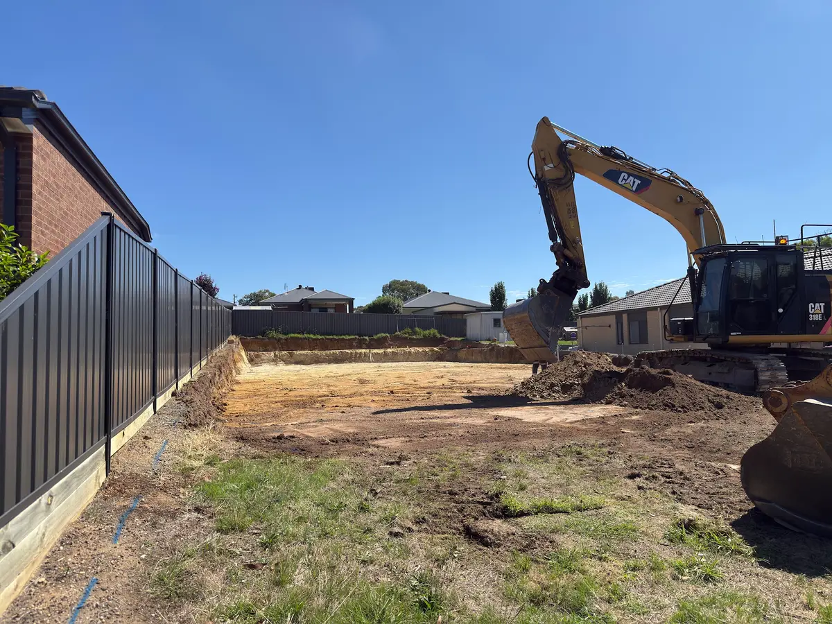Site cuts and excavation in Central Victoria