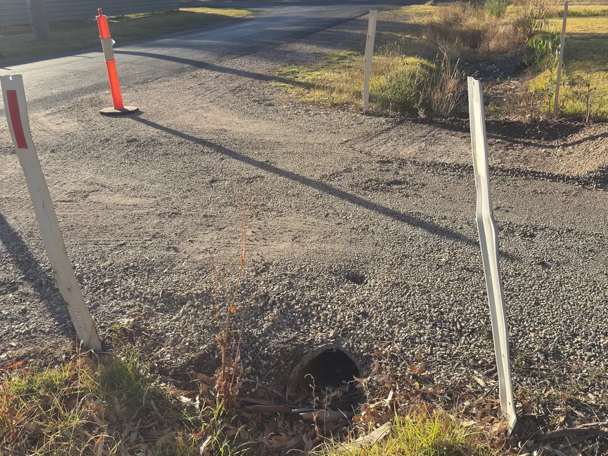 Stormwater drainage installation Central Victoria