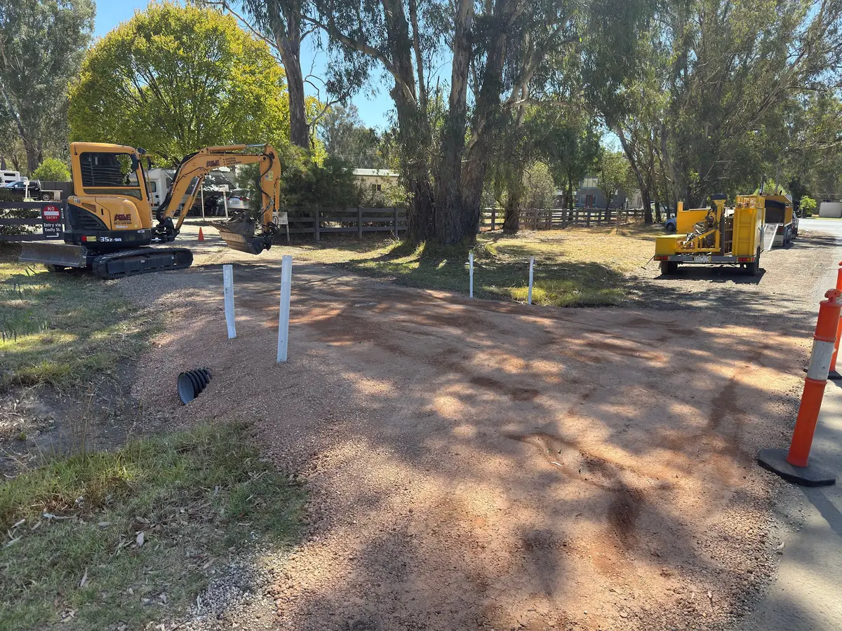 Stormwater drainage installation in Central Victoria