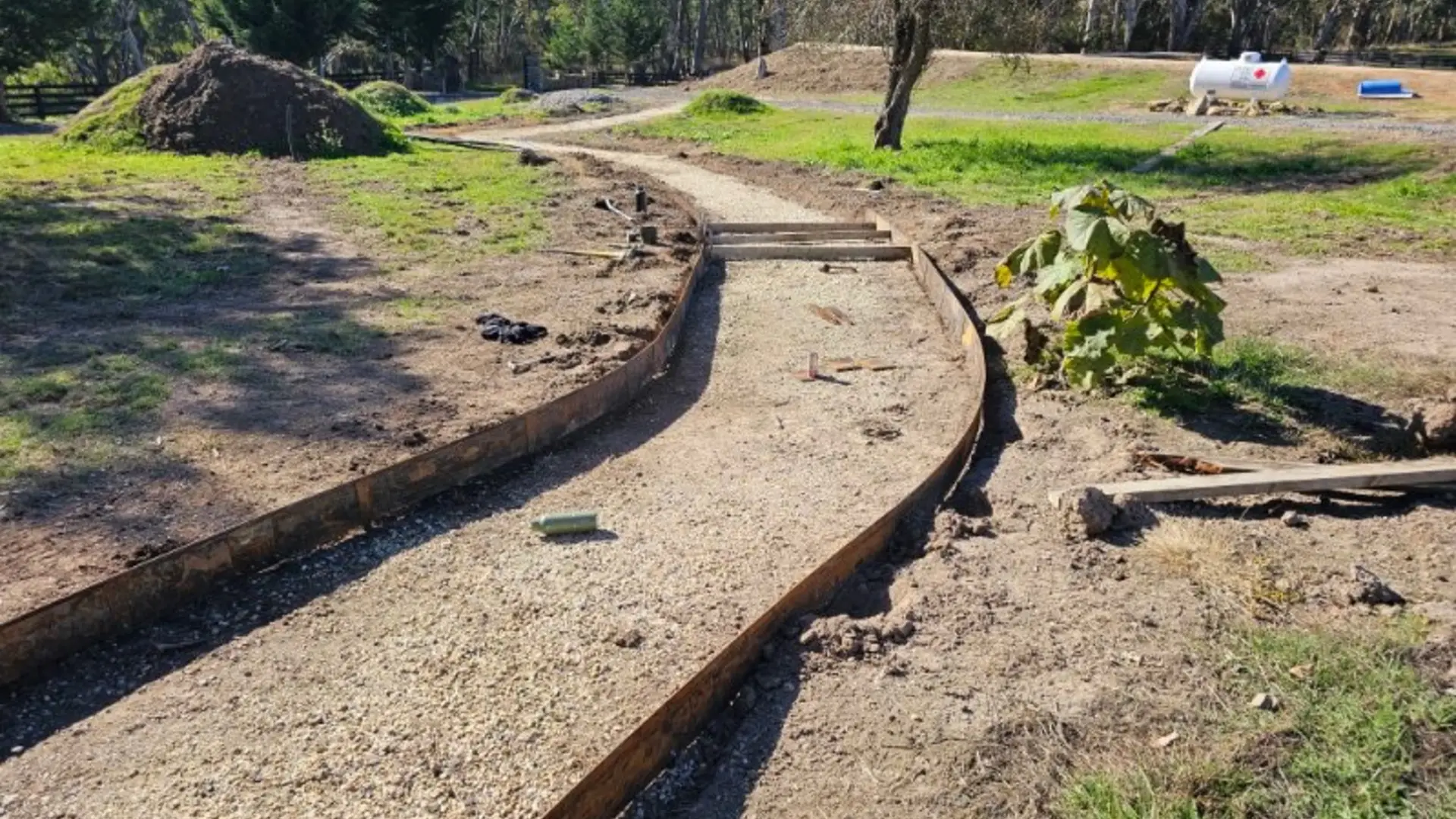 Structural landscaping earthworks in Central Victoria